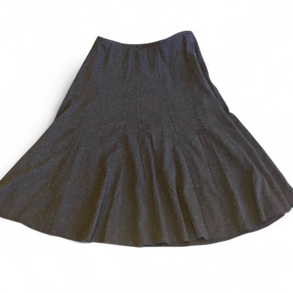 New Directions Charcoal A-Line Skirt